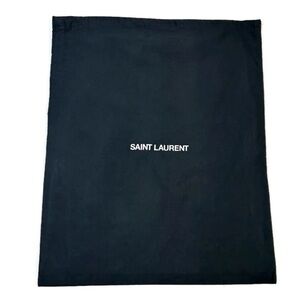 🌈 SAINT LAURENT Dust Bag Black 10” x 14”  Storage Logo Drawstring